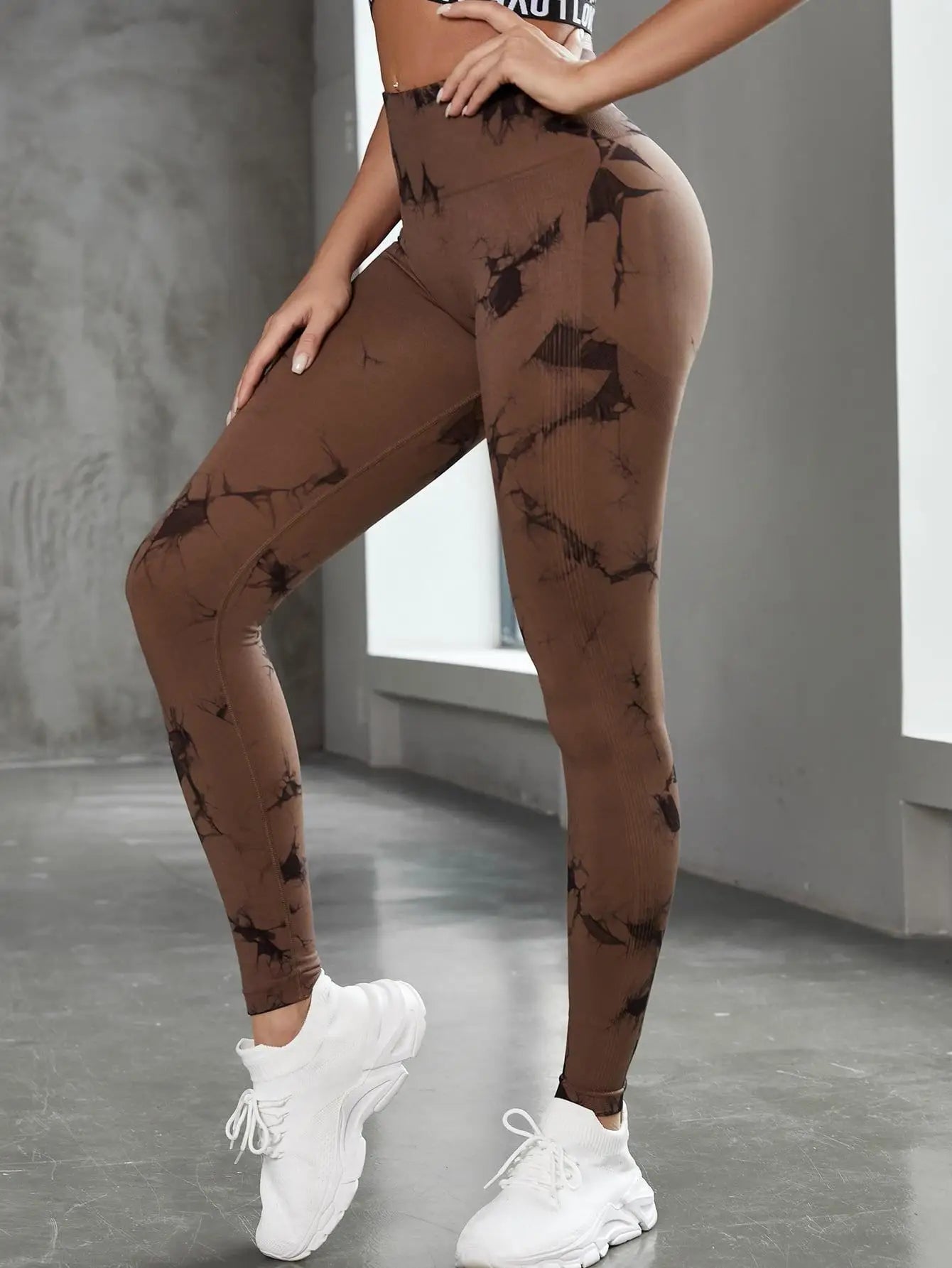 Hip Lifting Seamless Fitness Gym Leggings Tie-Dye Yoga Pants Women's Exercise Tights High Waist Workout Pants The Clothing Company Sydney