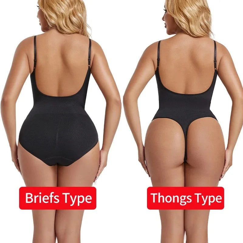 Womens Backless Bodysuits Seamless Shapewear Body Shaper Camisole Tops Corset Shapewear