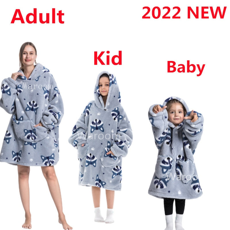 Oversized Hooded Blanket for Adult Child Wearable Blankets for Winter Warm Outdoor Hoodie Sweatshirt The Clothing Company Sydney