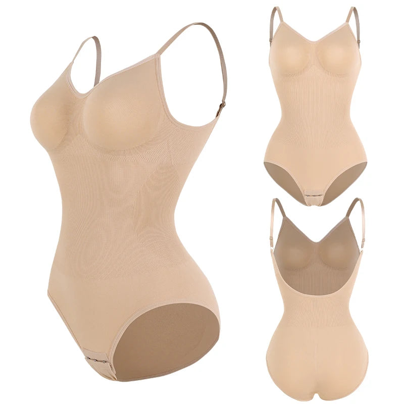 Womens Backless Bodysuits Seamless Shapewear Body Shaper Camisole Tops Corset Shapewear