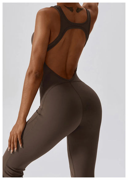 One Piece Yoga Jumpsuit Outfit Fitness Bodysuit Workout Clothes Sportwear Women's Buttock lifting Set Activewear The Clothing Company Sydney