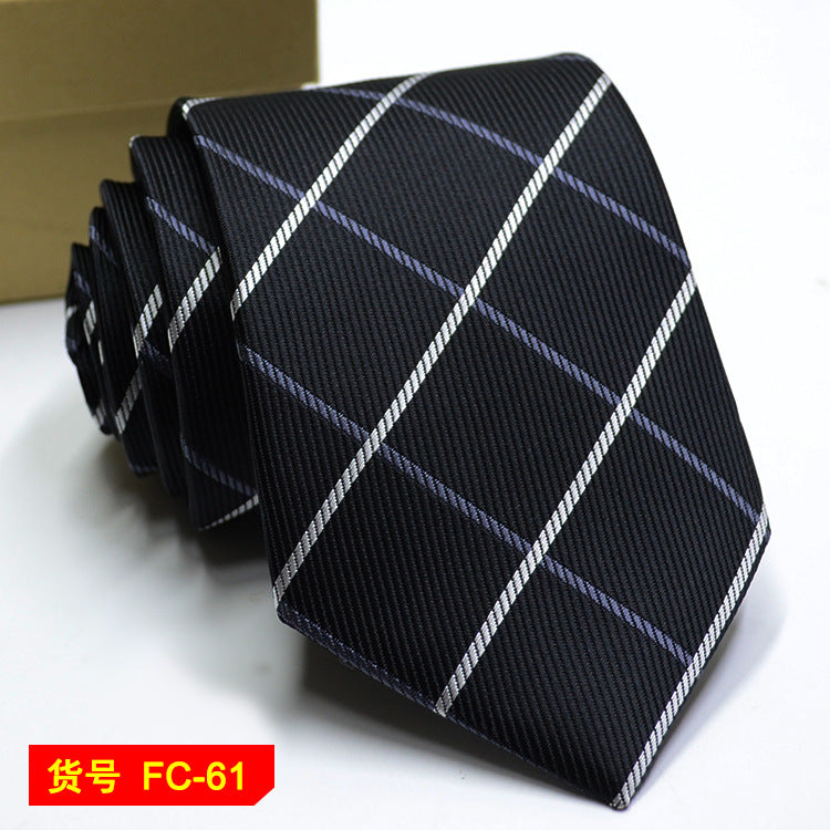 Men's Jacquard Ties – 7-8cm Floral & Solid Neckties The Clothing Company Sydney
