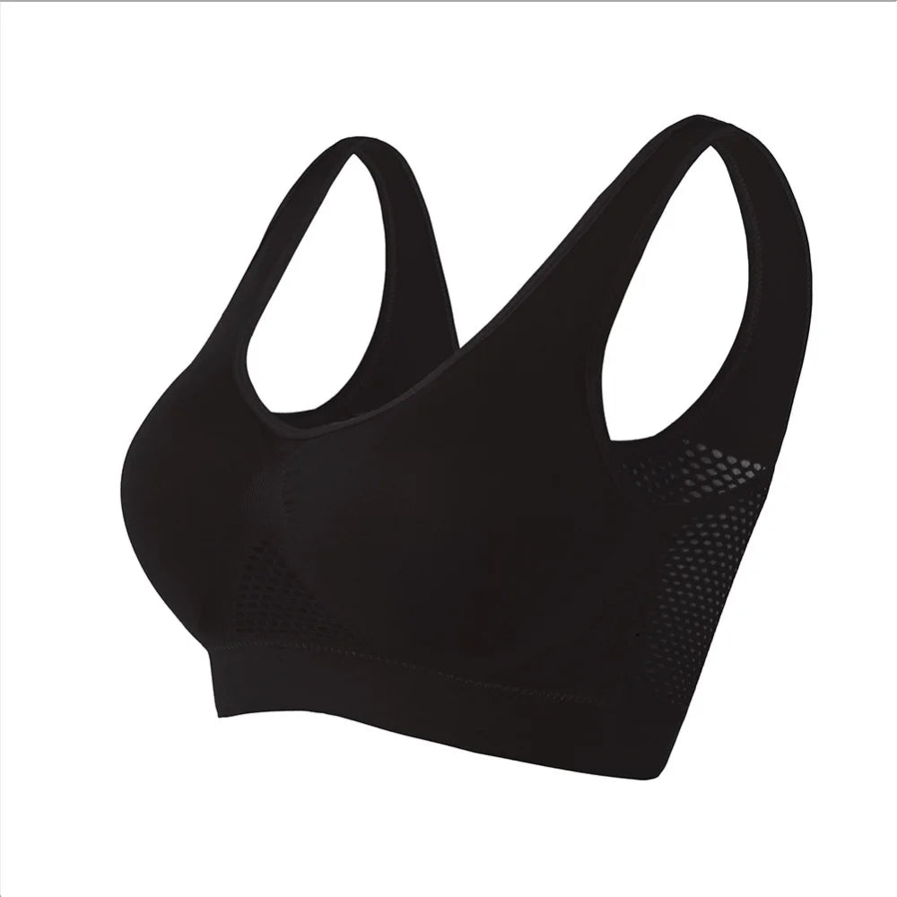 Seamless Mesh Women Sports Bras Fitness Gym Running Underwear Shockproof Bra Wireless Plus Size Crop Top Breathable Yoga Bra The Clothing Company Sydney
