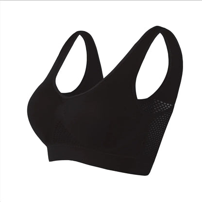 Seamless Mesh Women Sports Bras Fitness Gym Running Underwear Shockproof Bra Wireless Plus Size Crop Top Breathable Yoga Bra The Clothing Company Sydney