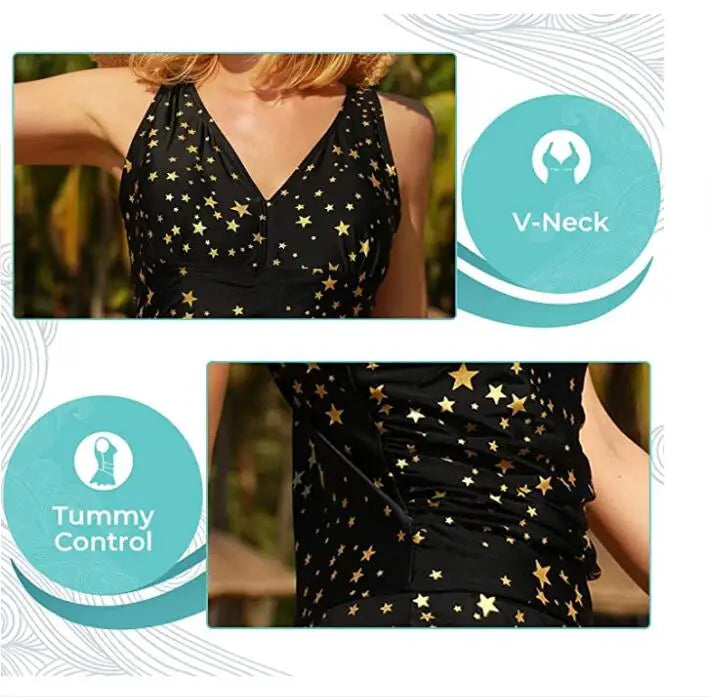 Women Modest Swim Dresses Floral Print Plus-Size Swimsuit Padded One Piece Swimwear Bathing Suits The Clothing Company Sydney