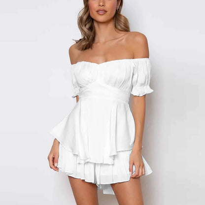 Women's Jumpsuit Fashion Casual Off shoulder Ruffles  Leisure Jumpsuit - The Clothing Company Sydney