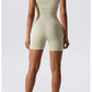 Women's Yoga Rompers One Piece Seamless Ribbed Jumpsuit Padded Sports Bra Romper Fashion Fitness Sportwear The Clothing Company Sydney