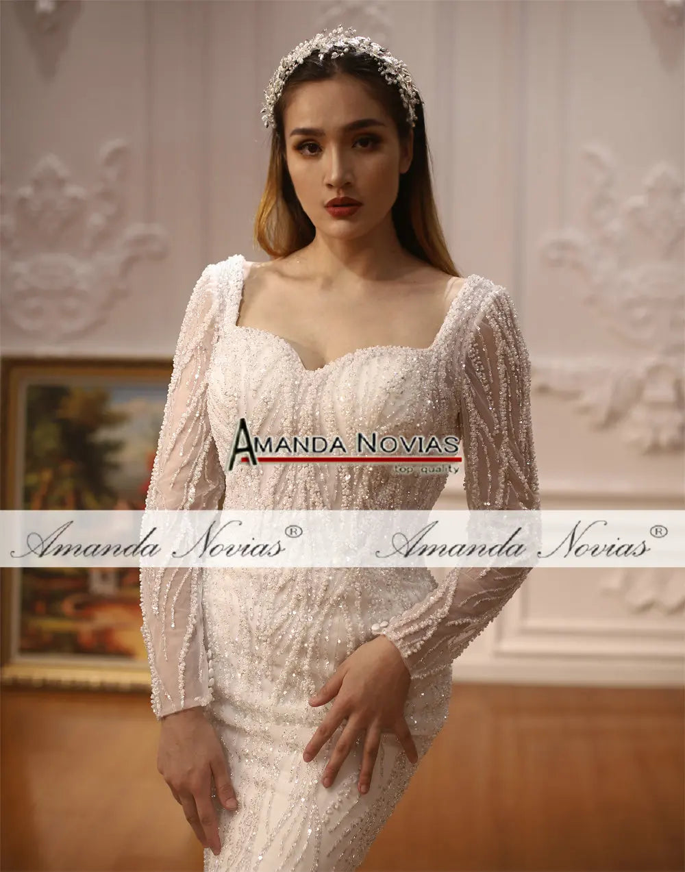 Mermaid Beading Lace Wedding Bridal Dress - The Clothing Company Sydney