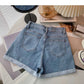 High Waist Plus-size Women Jeans Student Casual Versatile Trendy A- line Hot Pants Cotton Jeans Shorts The Clothing Company Sydney