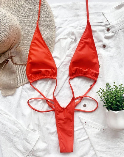 Extreme Mini Micro String Women Swimwear One Piece Swimsuit Female Cross Backless Monokini High Cut Bathing Suit The Clothing Company Sydney