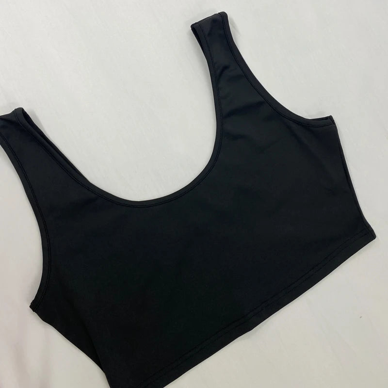 2 Piece Women's Solid Round Neck Sleeveless High Waist Vest Slim Top Loose With Pockets Zipper Long Skirt Matching Outfit Sets - The Clothing Company Sydney