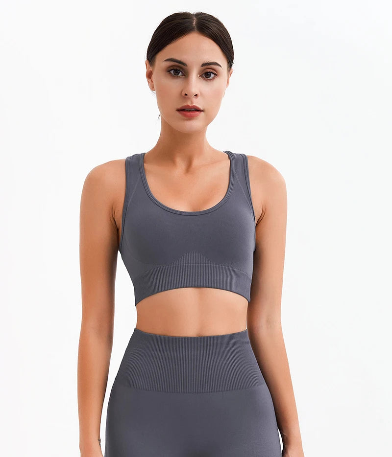 Tank Top Women's Gym Yoga Bra Padded Sports Bra Removable Workout Push Up Crop Top Fitness Bra Athletic Sportswear The Clothing Company Sydney