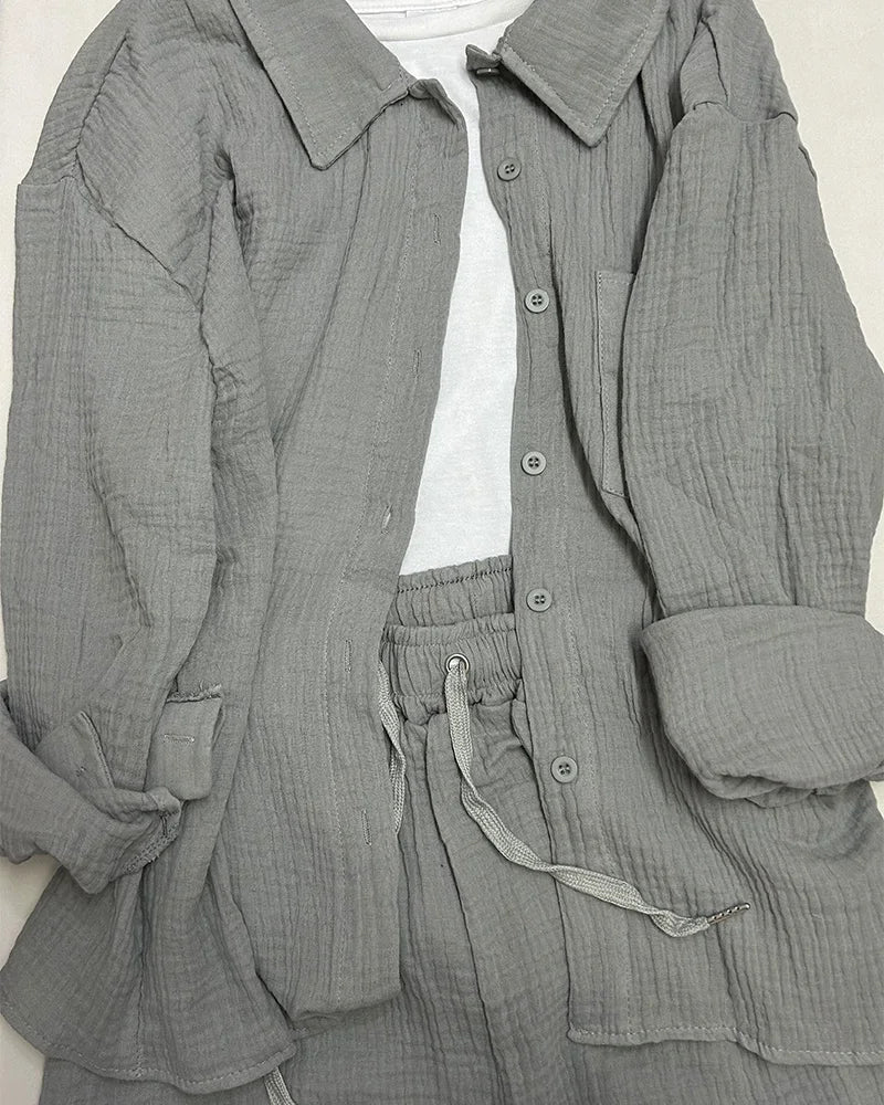 Summer Women's Suit Short Sets Outfits Suit Two Piece Button Up Matching Outfit Set - The Clothing Company Sydney