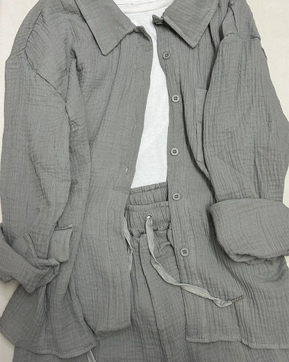 Summer Women's Suit Short Sets Outfits Suit Two Piece Button Up Matching Outfit Set - The Clothing Company Sydney