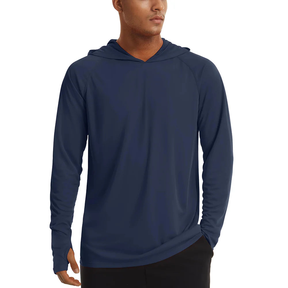 UPF 50+ Hooded T-Shirts Mens Sun Protection Long Sleeve Quick Dry T shirts Outdoor Sports Running Hoodies Pullover Tops The Clothing Company Sydney