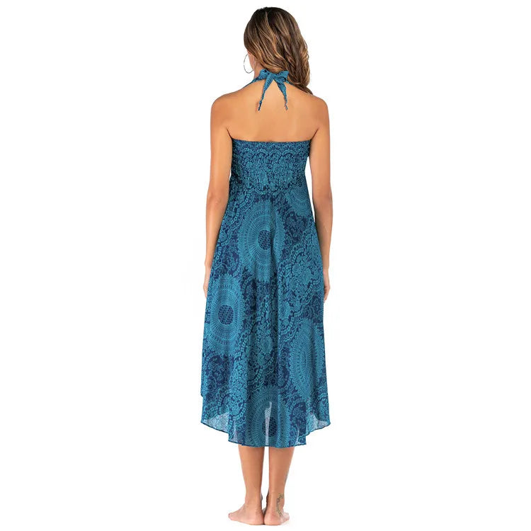 Women's Summer Long Boho Bottom Vintage Casual Loose Fashion y2k Maxi 2 in 1 Skirt Dress - The Clothing Company Sydney