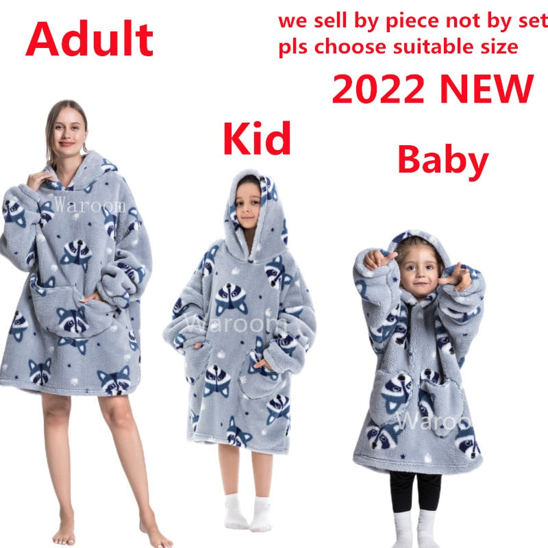 Oversized Hooded Blanket for Adult Child Wearable Blankets for Winter Warm Outdoor Hoodie Sweatshirt The Clothing Company Sydney