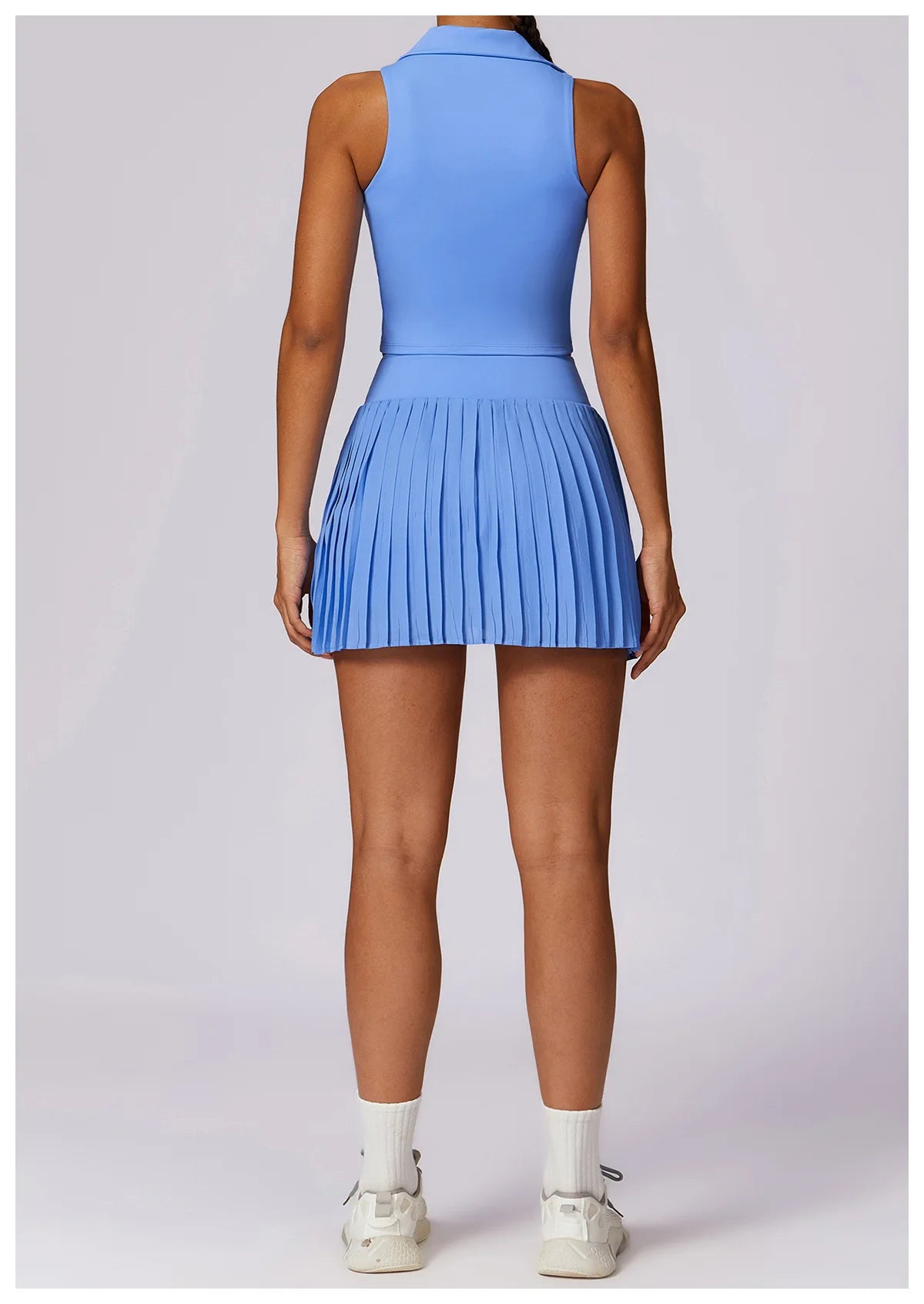 2 Piece Women's Gym Clothes Running Sports Fitness Breathable Yoga Tennis Top and Skirt Set - The Clothing Company Sydney