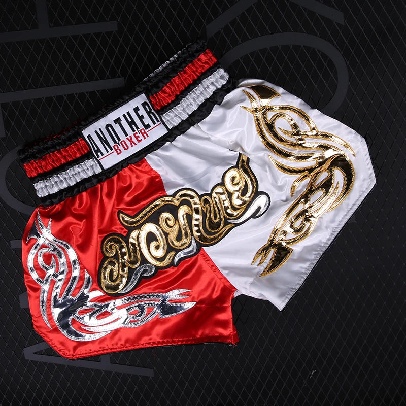 Boxing Shorts Womens Mens Embroidery MMA Shorts Professional Combat Kickboxing Training Trunks Kids Boy Girl Muay Thai Pants The Clothing Company Sydney