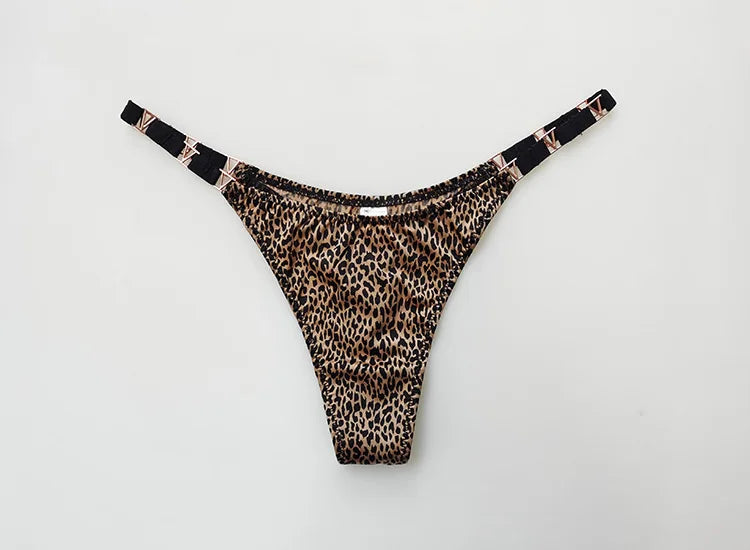 Seamless Thong Women's Underwear Briefs Panties Zebra Flower Low Rise Metal Buckle G String Bikini Undies The Clothing Company Sydney