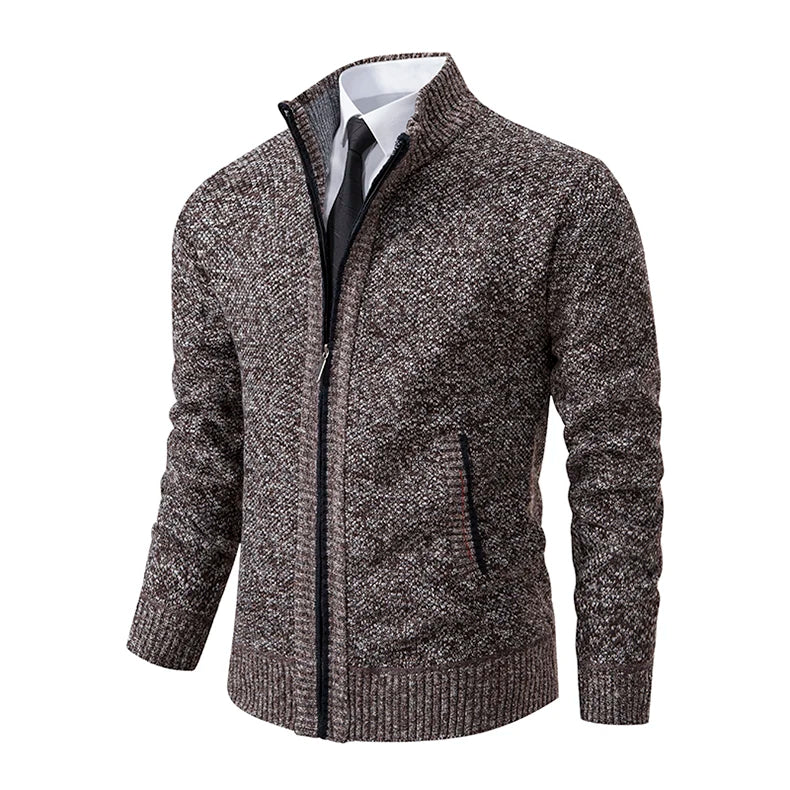 Men's Casual Stand Collar Sweater Zipper Cardigan The Clothing Company Sydney