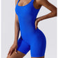 Women's Yoga Rompers One Piece Seamless Ribbed Jumpsuit Padded Sports Bra Romper Fashion Fitness Sportwear The Clothing Company Sydney