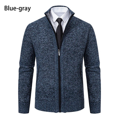 Men's Casual Stand Collar Sweater Zipper Cardigan The Clothing Company Sydney