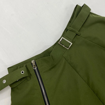 2 Piece Women's Solid Round Neck Sleeveless High Waist Vest Slim Top Loose With Pockets Zipper Long Skirt Matching Outfit Sets - The Clothing Company Sydney