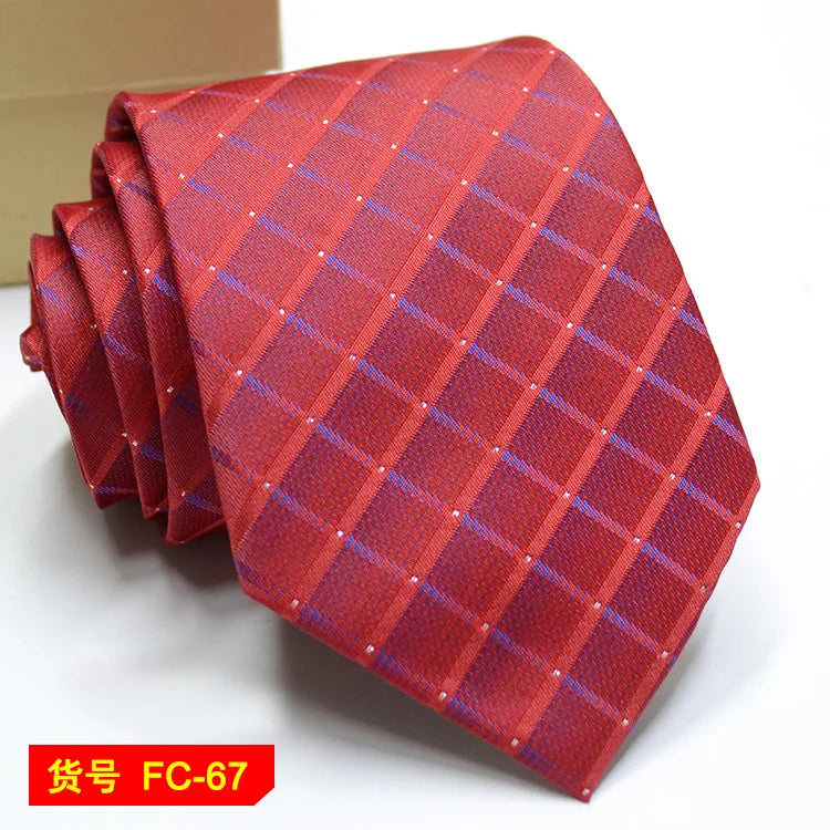 Men's Jacquard Ties – 7-8cm Floral & Solid Neckties The Clothing Company Sydney