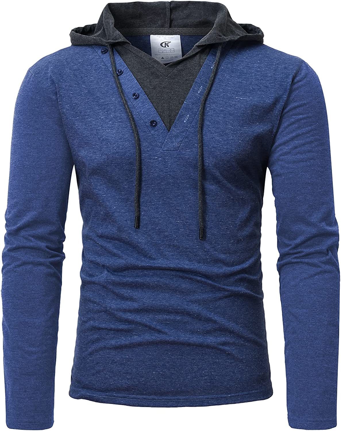Men's Hoodies Sweatshirts Long Sleeve Solid Patchwork Single Breasted Drawstring Lightweight Casual Street Home Clothing Top The Clothing Company Sydney