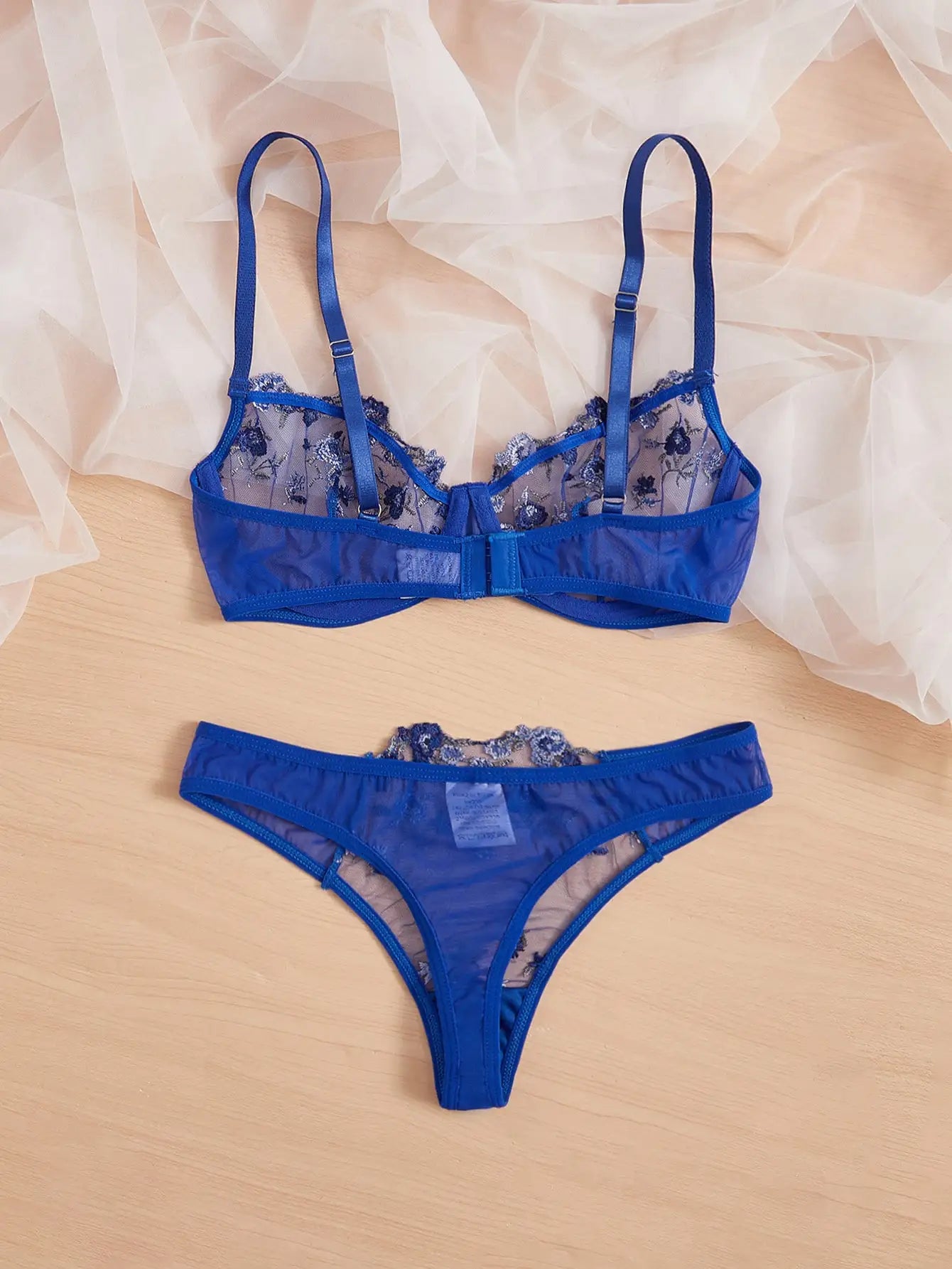 Floral Embroidery Lingerie Set Underwire Push Up Bra Set Womens Underwear Lace Underwear Bralette Briefs Set The Clothing Company Sydney