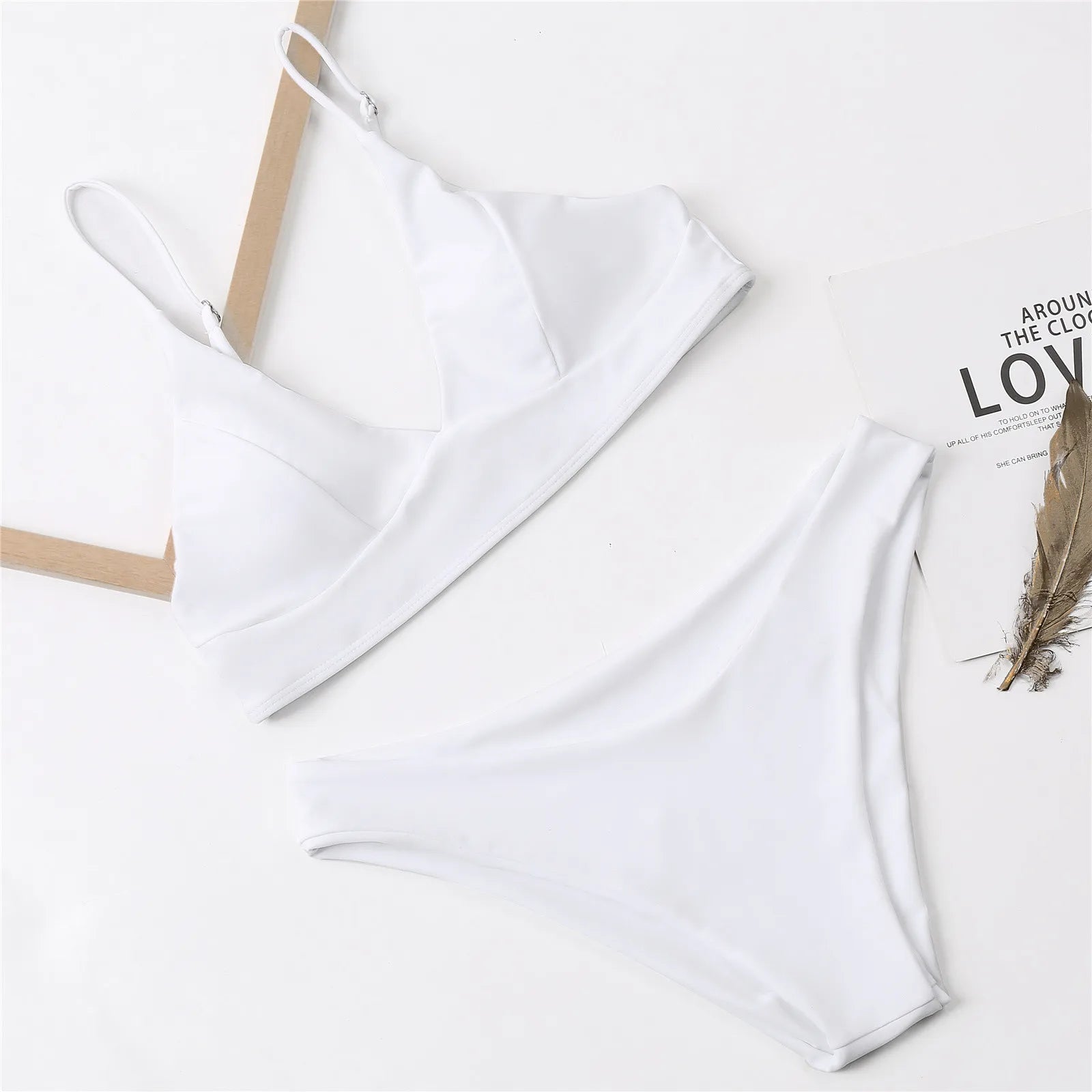 2 Piece Women's Push Up High Cut Bikini Set Two Piece Low Waist Swimsuit Fashion Swimming Set With Chest Pad Swimwear - The Clothing Company Sydney