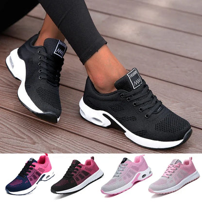 Women's Vulcanized Shoes Platform Casual Sneakers Shoes Flats Mesh Breathable Running Summer Sports Tennis Shoes - The Clothing Company Sydney