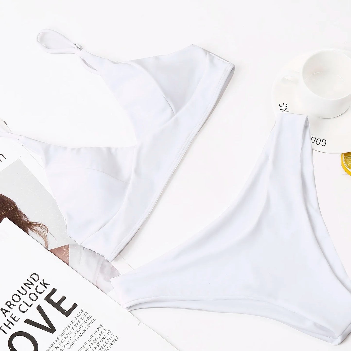 2 Piece Women's Push Up High Cut Bikini Set Two Piece Low Waist Swimsuit Fashion Swimming Set With Chest Pad Swimwear - The Clothing Company Sydney