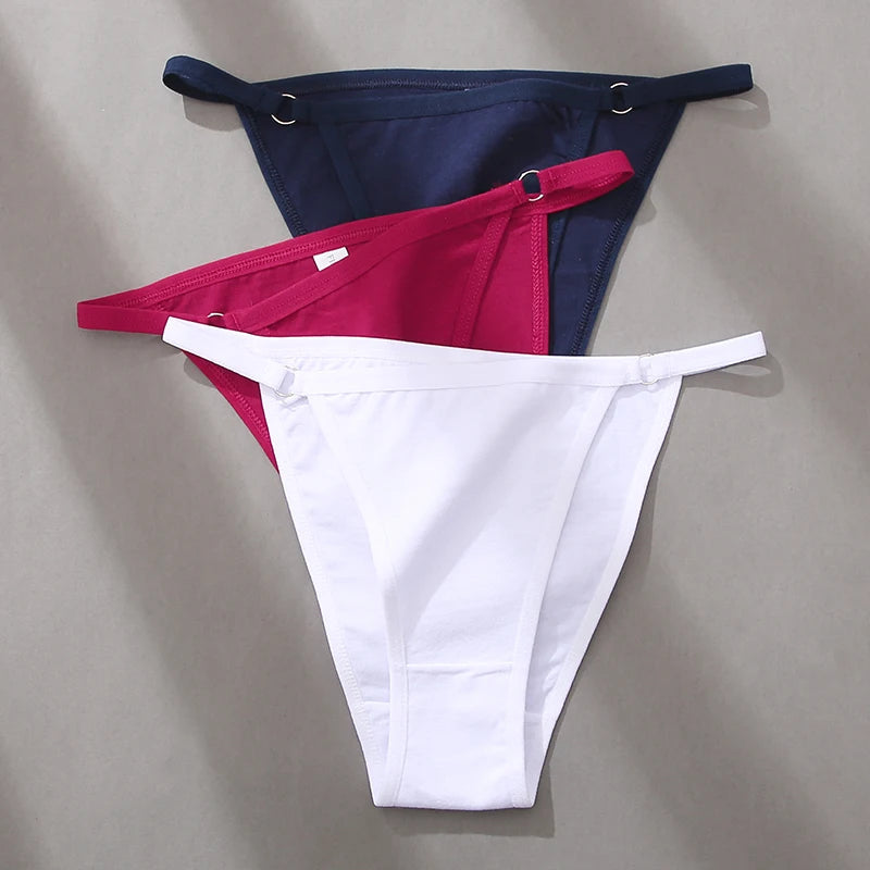3 Pack Women's Cotton Panties Low Waist Bikini Briefs Ladies Underwear Soft Solid Underpants Lingerie The Clothing Company Sydney