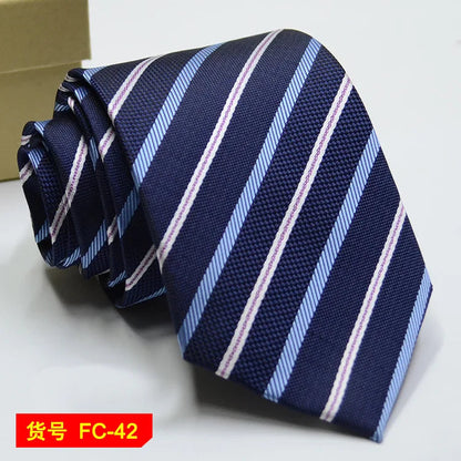 Men's Jacquard Ties – 7-8cm Floral & Solid Neckties The Clothing Company Sydney