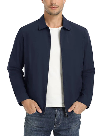 Lightweight Work Jackets Mens Fashion Tunic Style Zipper Pockets Bomber Jackets Full Zip Spring Fall Outerwear The Clothing Company Sydney