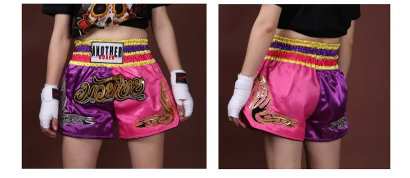 Boxing Shorts Womens Mens Embroidery MMA Shorts Professional Combat Kickboxing Training Trunks Kids Boy Girl Muay Thai Pants The Clothing Company Sydney