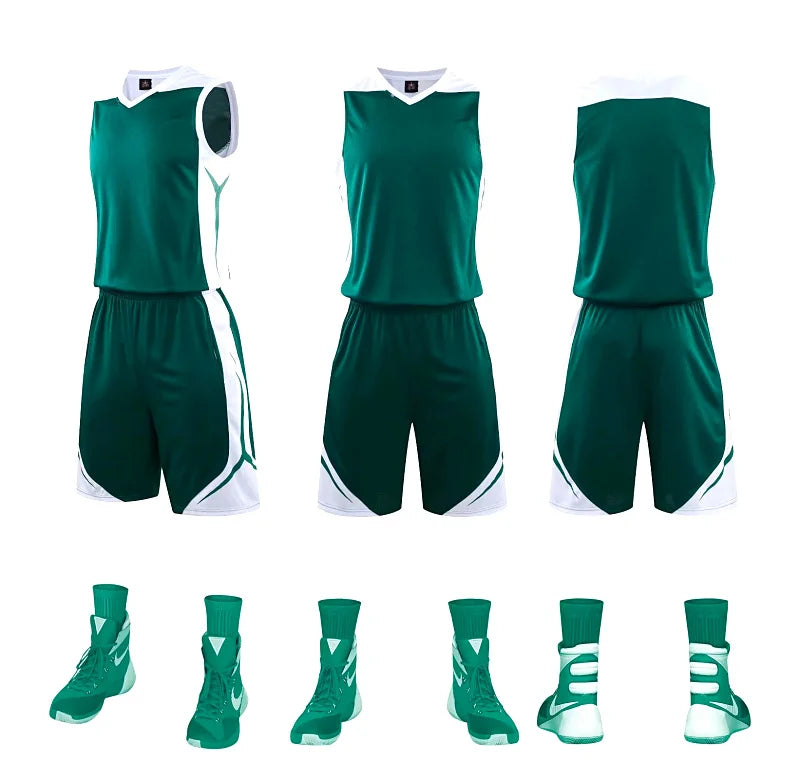 2 Piece Sportswear Basketball Jersey Shorts Set Blank custom Men Women Kids Basketball Uniforms The Clothing Company Sydney