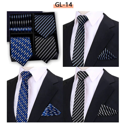 Luxury Men's Tie Sets In Gift Box Paisley Striped Necktie Handkerchief For Men Wedding Formal Clothing Accessories Set The Clothing Company Sydney