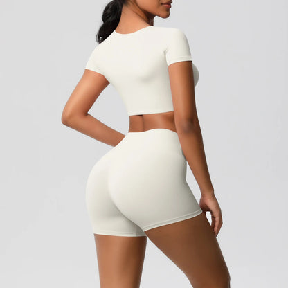 2 Piece Workout Sportswear Active Wear Sports Tank Top Bike Shorts Women Gym Bicycle Sorts Matching Set The Clothing Company Sydney