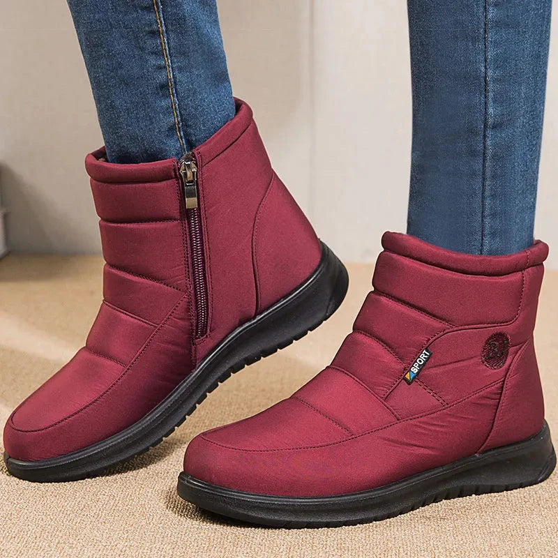 Women Ankle Low Heels Snow Boots Winter Flat Shoes The Clothing Company Sydney