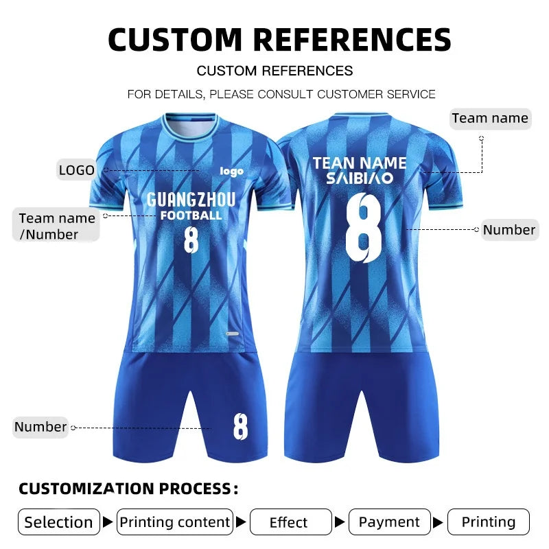 Adult Kids Customised Football Jerseys Soccer Uniform Mem Women Team Training Quick-Drying Sportswear  Futsal Tracksuit Outfit