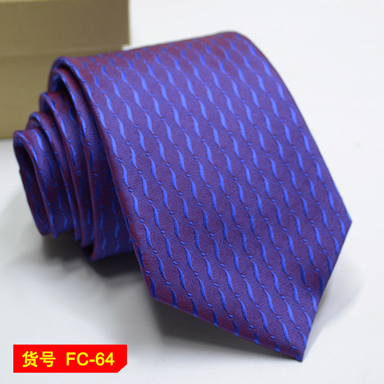 Men's Jacquard Ties – 7-8cm Floral & Solid Neckties The Clothing Company Sydney