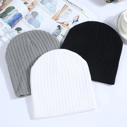 Skullies Beanies Keep Warm Unisex Hip Hop Black White Gray Winter Men Beanie Women Knitted Hat The Clothing Company Sydney