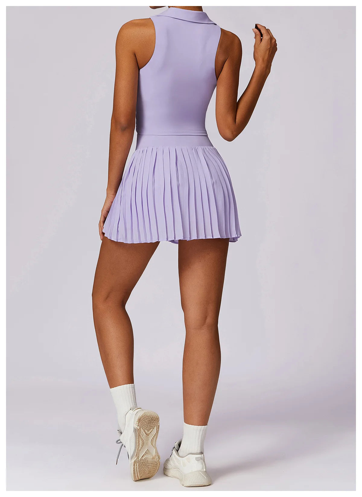 2 Piece Women's Gym Clothes Running Sports Fitness Breathable Yoga Tennis Top and Skirt Set - The Clothing Company Sydney