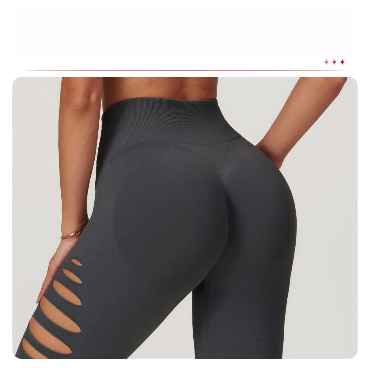 Seamless High-Waist Yoga Leggings – Hollow-Out Push-Up Workout Tights for Women - The Clothing Company Sydney