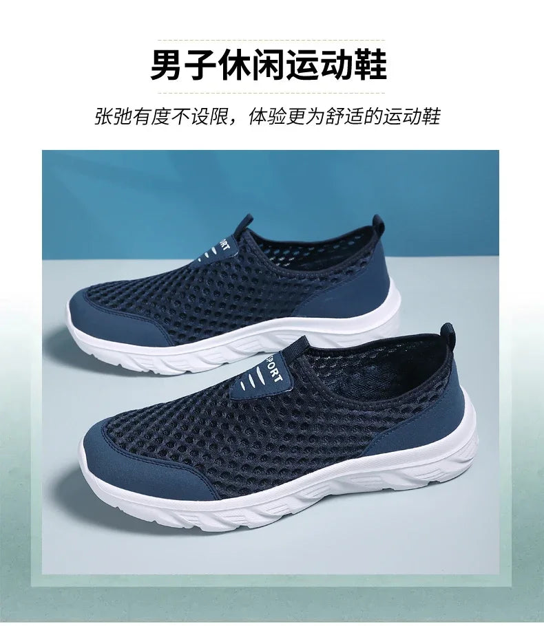 Lightweight Casual Breathable Slip on Male Casual Sneakers Anti-slip Men's Flats Outdoor Walking Shoes - The Clothing Company Sydney