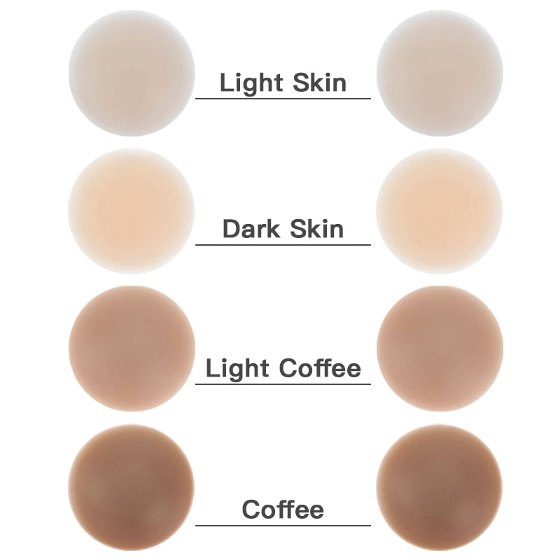 Reusable Invisible Silicone Nipple Cover Self Adhesive Breast Chest Bra Solid Colour Women's Pasties Pad Mat Stickers Accessories The Clothing Company Sydney