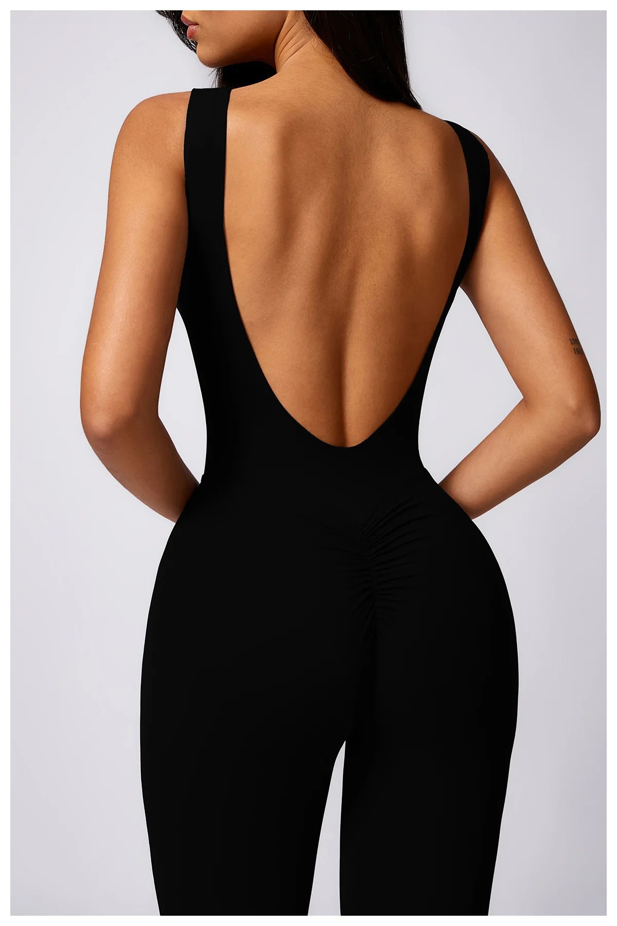 Women's V Back Jumpsuit Gym Set Sports Jumpsuit Training Yoga Suit Fitness Rompers Stretch Workout Bodysuits Sportswear - The Clothing Company Sydney